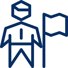 Business Male Flag Icon from Cyber Line Set