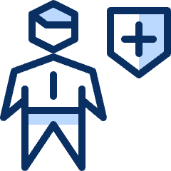 Business Male Health Sheild Icon from Cyber Duotone Set