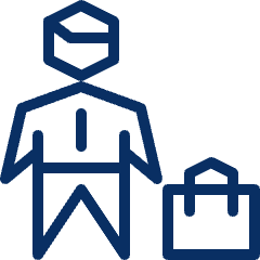 Business Male Shopping Bag Icon from Cyber Line Set