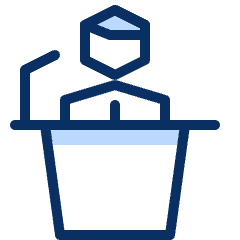 Businessman Speech Icon from Cyber Duotone Set