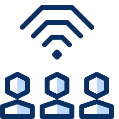 Group Wifi Network Icon from Cyber Duotone Set