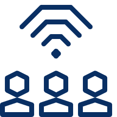 Group Wifi Network Icon from Cyber Line Set