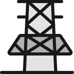 Electricity Tower 1 Icon from Ultimate Colors Set