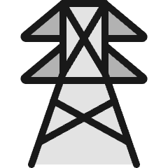 Electricity Tower Icon from Ultimate Colors Set
