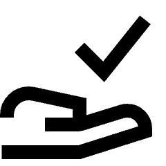 Check Approval Delegation Icon from Sharp Line Set