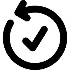 Check Backward Icon from Micro Line Set