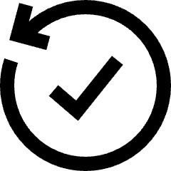 Check Backward Icon from Sharp Line Set