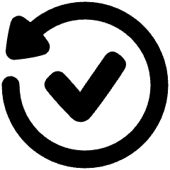 Check Backward Icon from Plump Solid Set