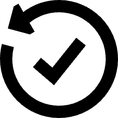 Check Backward Icon from Sharp Solid Set