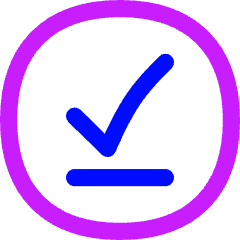 Check Download Done Circle Offline Icon from Flex Neon Set