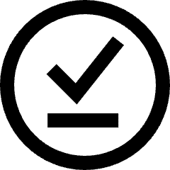 Check Download Done Circle Offline Icon from Sharp Line Set