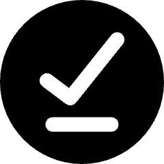 Check Download Done Circle Offline Icon from Core Solid Set