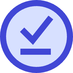 Check Download Done Circle Offline Icon from Sharp Duo Set