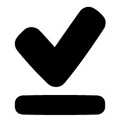 Check Download Done Offline Icon from Plump Solid Set