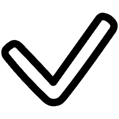 Check Icon from Plump Line Set