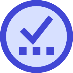 Check Preliminary Steps Circle Icon from Sharp Duo Set