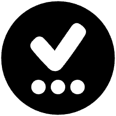 Check Preliminary Steps Circle Icon from Plump Solid Set