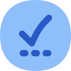 Check Preliminary Steps Circle Icon from Flex Flat Set