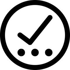 Check Preliminary Steps Circle Icon from Core Line Set