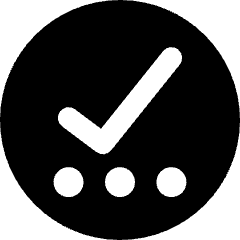 Check Preliminary Steps Circle Icon from Core Solid Set