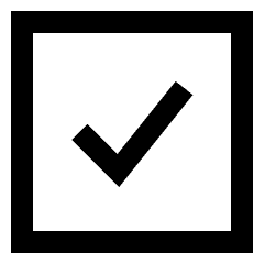 Check Square Icon from Sharp Line Set