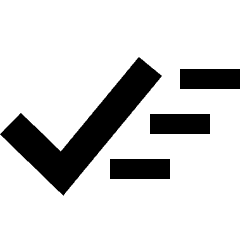 Check Sweep Clear Content Icon from Sharp Solid Set