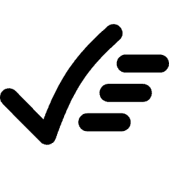 Check Sweep Clear Content Icon from Flex Solid Set