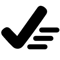 Check Sweep Clear Content Icon from Plump Solid Set