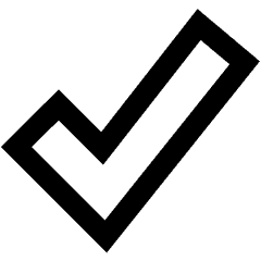 Check Thick Icon from Sharp Line Set