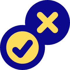 Yes No Check Cross Icon from Core Pop Set