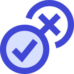 Yes No Check Cross Icon from Sharp Duo Set