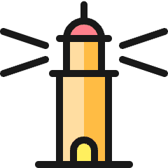 Lighthouse Icon from Ultimate Colors Set