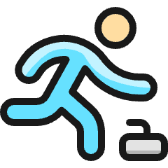 Sport Curling Icon from Ultimate Colors Set