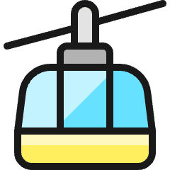 Cable Car 1 Icon from Ultimate Colors Set