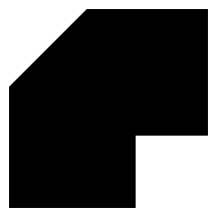 Bevel Corner Icon from Sharp Solid Set