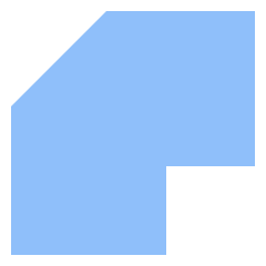 Bevel Corner Icon from Sharp Flat Set