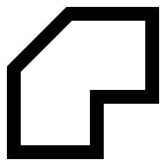 Bevel Corner Icon from Sharp Line Set