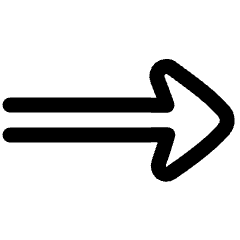 End Point Arrow Icon from Plump Line Set