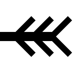 End Point Branches Icon from Sharp Solid Set