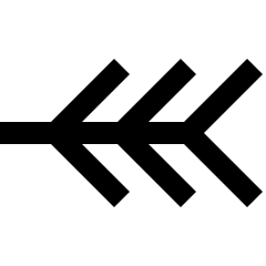 End Point Branches Icon from Sharp Line Set