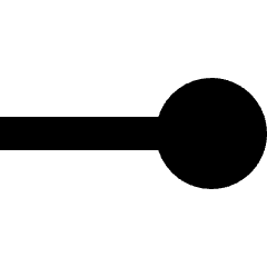 End Point Circle Icon from Sharp Solid Set