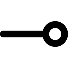 End Point Circle Icon from Micro Line Set