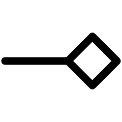 End Point Diamond Icon from Ultimate Regular Set