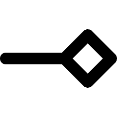 End Point Diamond Icon from Micro Line Set