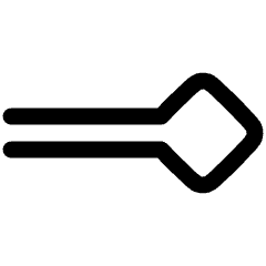 End Point Diamond Icon from Plump Line Set