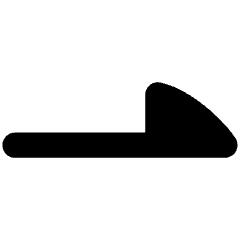End Point Half Triangle Icon from Flex Solid Set