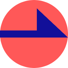 End Point Half Triangle Icon from Sharp Pop Set