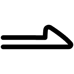 End Point Half Triangle Icon from Plump Line Set