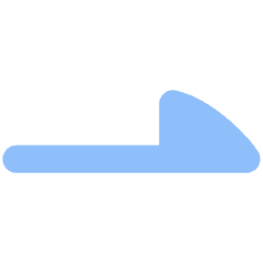 End Point Half Triangle Icon from Flex Flat Set