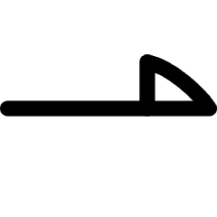 End Point Half Triangle Icon from Flex Line Set
